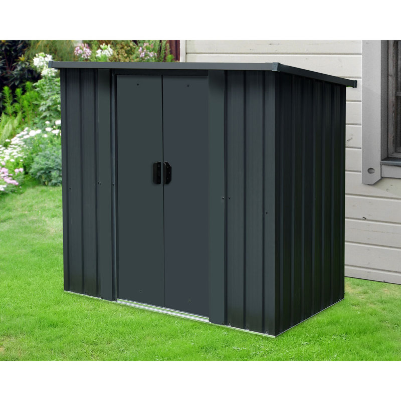 hanover 5 ft. w x 3 ft. d metal horizontal storage shed